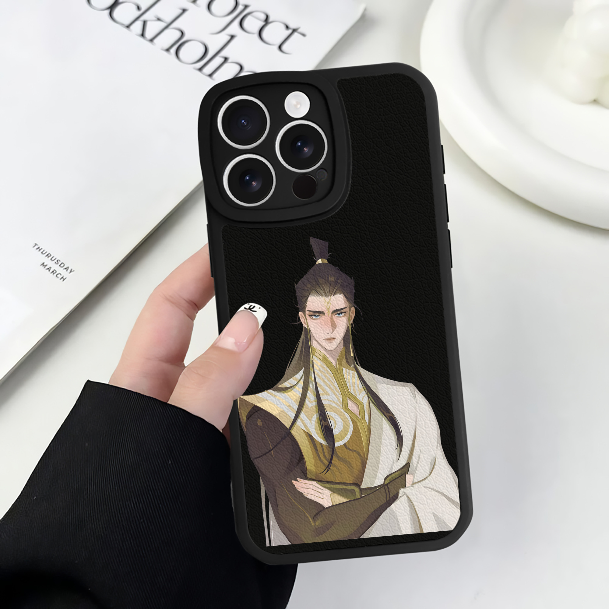 （画像用） Ne Zha 2 ナタ 魔童の大暴れ 【iPhone 16シリーズ対応】シリコンスマホケース（レザー調） 材質：シリコン